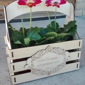 Gėlių krepšelis mamai