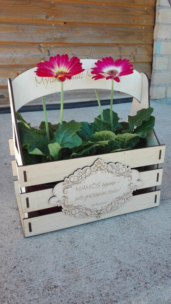 Gėlių krepšelis mamai