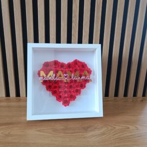 Gėlių rėmelis - širdelė MAMA