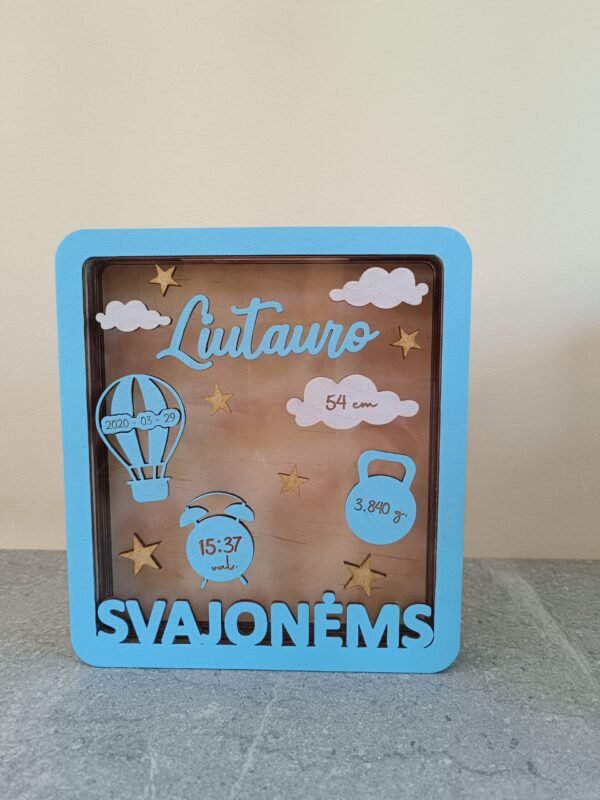 Taupyklė su gimimo metrikais