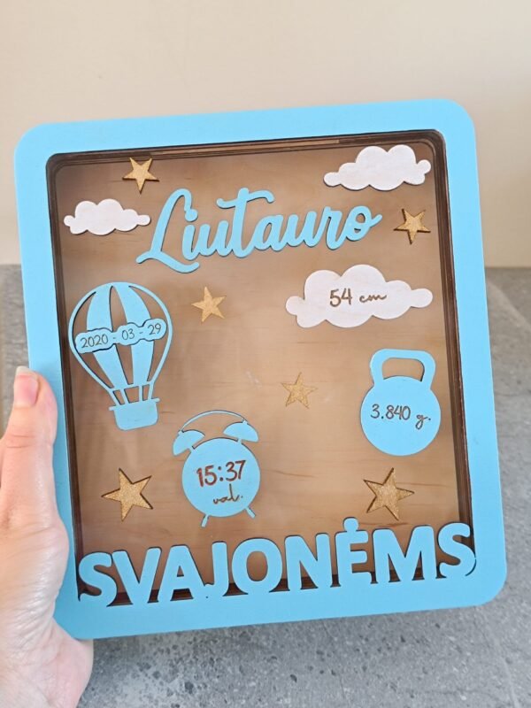 Taupyklė su gimimo metrikais