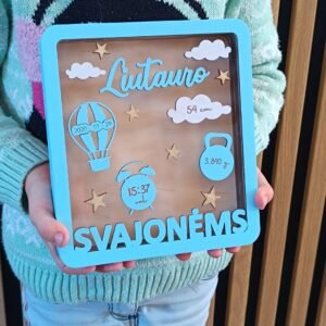 Taupyklė su gimimo metrikais